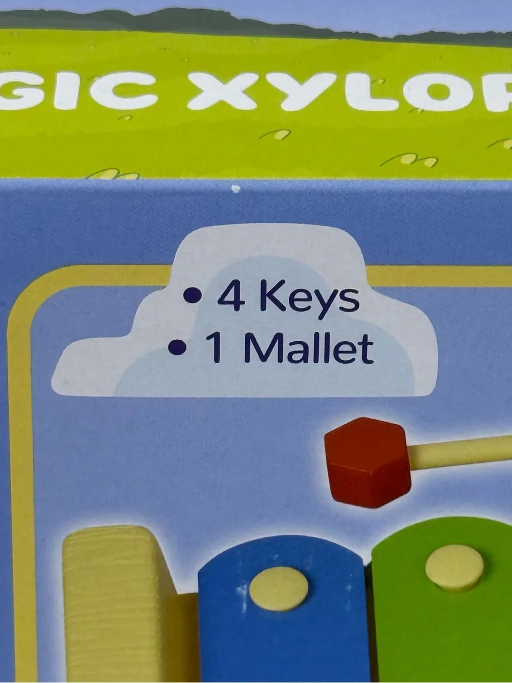 Bluey Magic Xylophone Wooden Toy 4 Keys 1 Mallet Kidz Toyz BBC Studios NIB